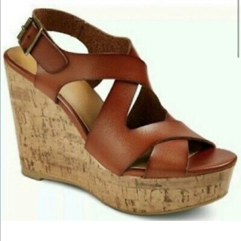 Mossimo Supply Co. Platform Wedge Sandals Size 6